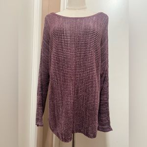 J. Jill | pureJill Burgundy Heather Cotton Blend Sweater Size LP